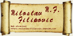 Miloslav Filipović vizit kartica